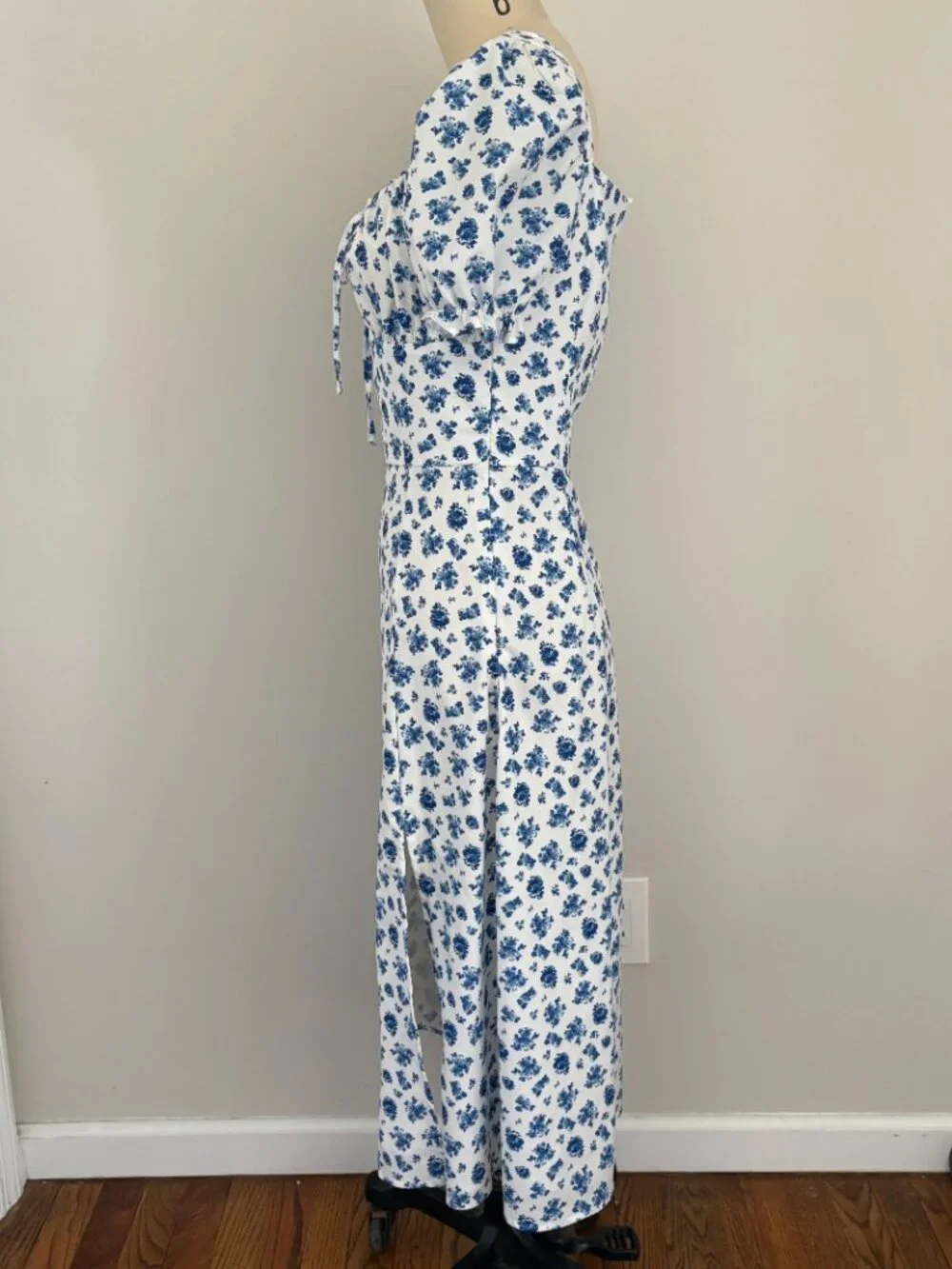SHEIN Unity Women's High Slit Floral Milkmade Vacation French Girl Dress S